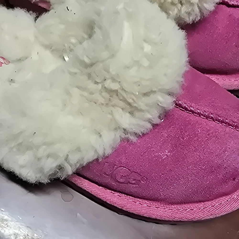 Ugg Cozy II Pink Suede Slip On Slippers